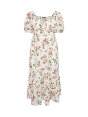 Yours Curve Pink Milkmaid Midaxi Dress - Image 6 of 6