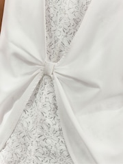Yours Curve White Lace Insert Scallop Vest - Image 10 of 10