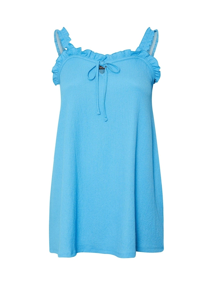 Yours Curve Blue Swing Cami With Frilled Strap - Image 5 of 5