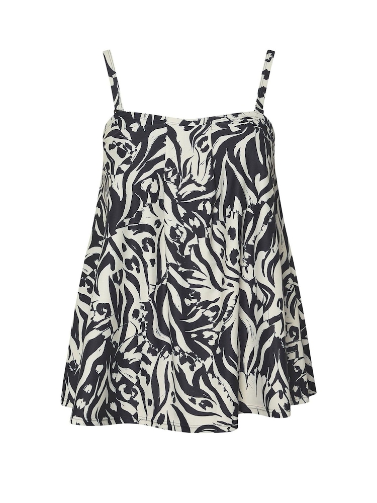 Plisowane tankini Yours Curve z abstrakcyjnym nadrukiem z motywem zwierzęcym - Image 6 of 7