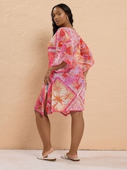 Yours Curve Pink Chiffon Cover-Up - Image 3 of 5