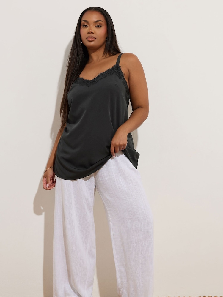 Yours Curve Black Lace Cami - Image 2 of 5