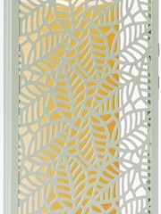 Premier Decorations Ltd Sage Green Metal and Glass Lantern - Image 2 of 2