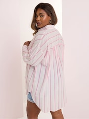 Yours Curve Pink Long Sleeve Shirt - Image 3 of 5