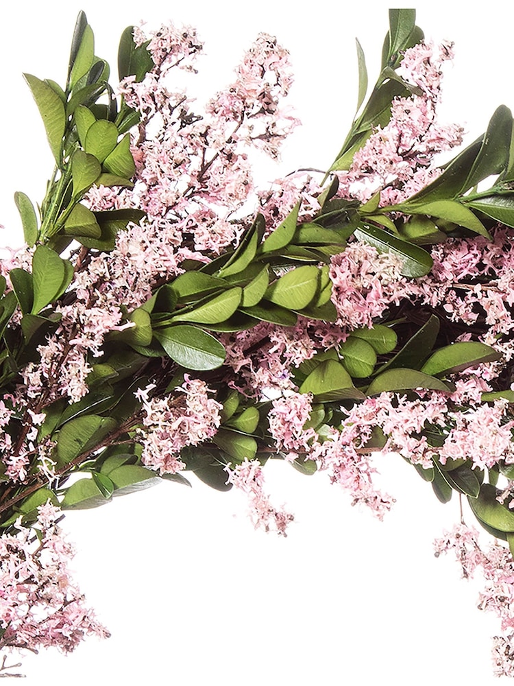 Premier Decorations Ltd 35cm Dried Pink Buxus Leaf Wreath - Image 2 of 2