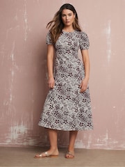 Long Tall Sally Purple Floral Tea Midi Dress - Image 2 of 5