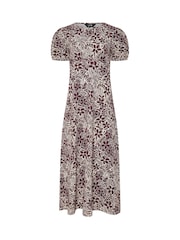 Long Tall Sally Purple Floral Tea Midi Dress - Image 5 of 5