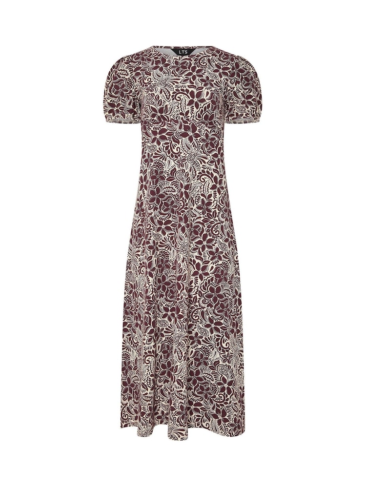 Long Tall Sally Purple Floral Tea Midi Dress - Image 5 of 5