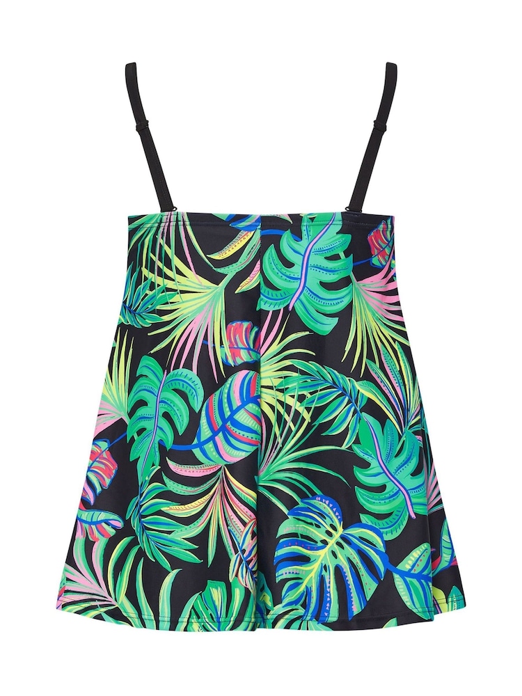 Yours Curve Tribal Leaf A-Line Tankini - Imagen 7 de 7
