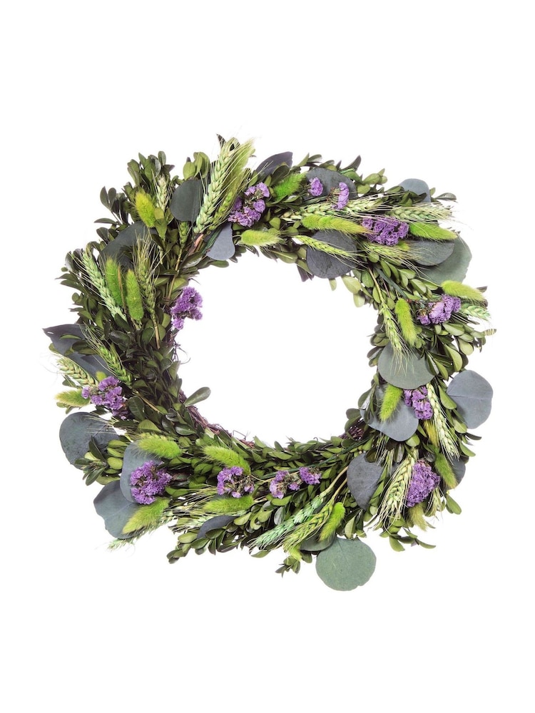 Premier Decorations Ltd 35cm Dried Eucalyptus and Corn Wreath - Image 1 of 2