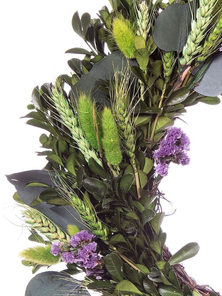Premier Decorations Ltd 35cm Dried Eucalyptus and Corn Wreath - Image 2 of 2