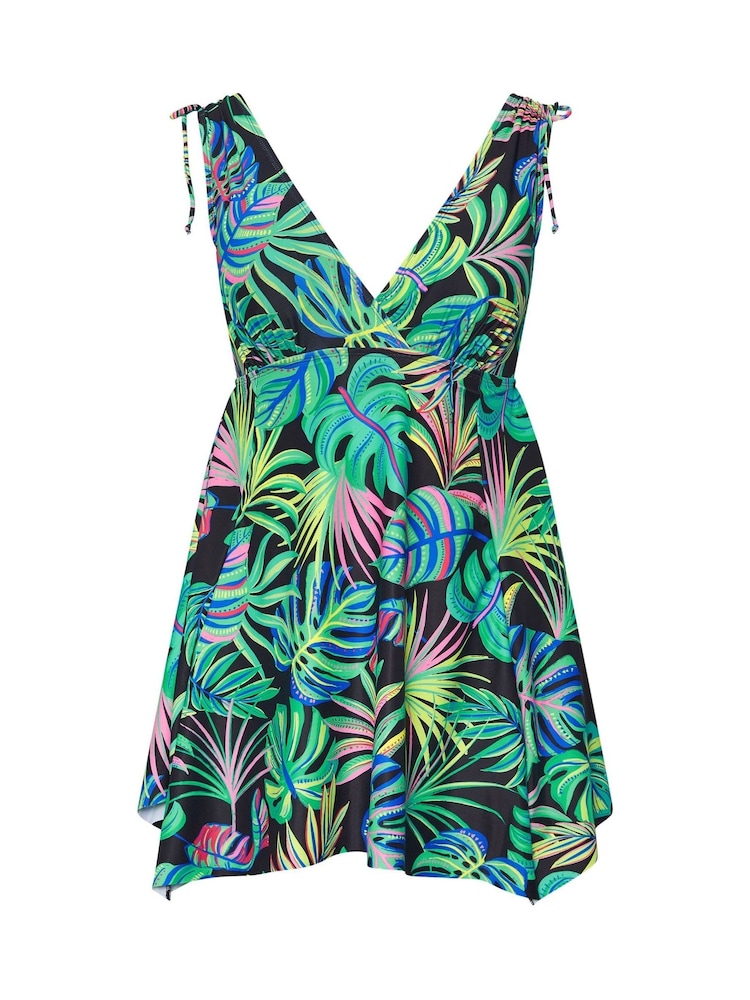 Yours Curve Tribal Leaf Swimdress - Imagem 6 de 6