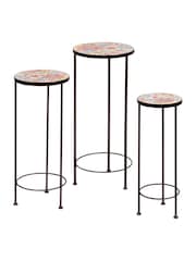 Premier Decorations Ltd Set of 3 Boho Flower Plant Stands - Image 1 of 2