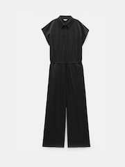Hush Black Short Sleeve Wide Leg Jersey Jumpsuit - Image 6 of 6