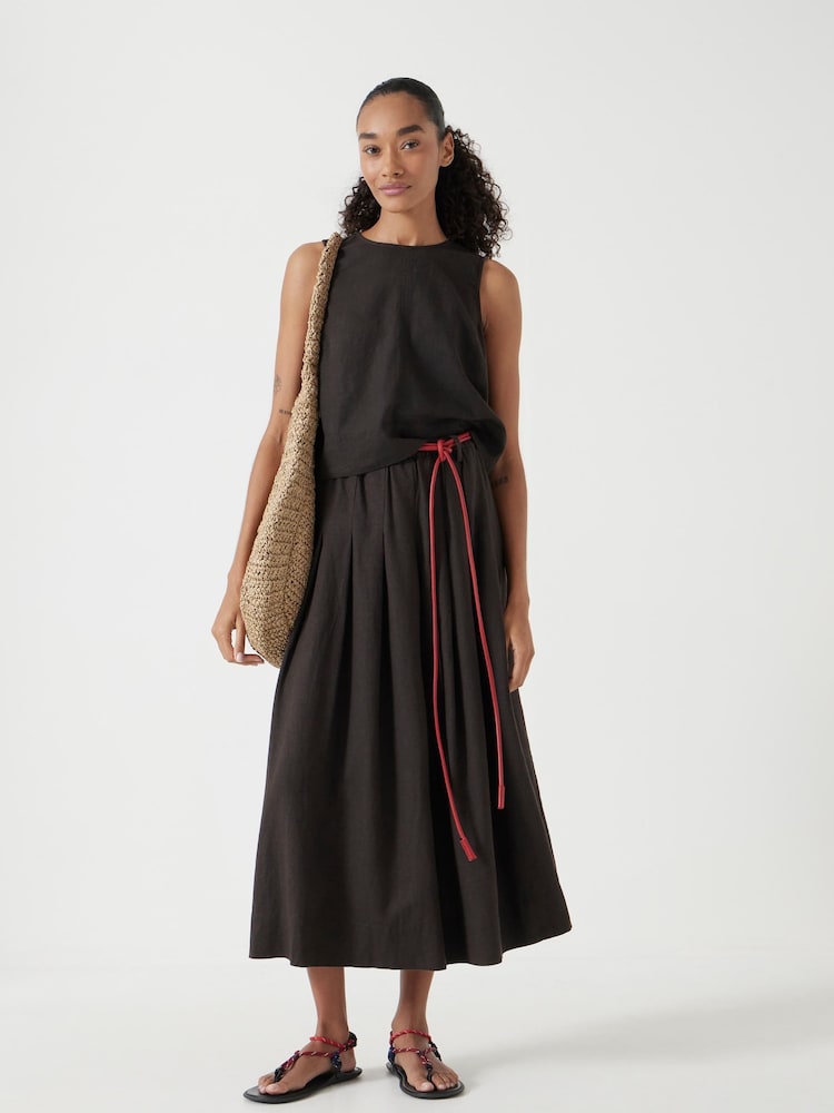 Hush Light Brown Blend Petunia Wide Leg Skirts - Image 1 of 5