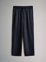 The Set Navy Blue Satin Shirt and Trousers Co-Ord - Image 8 of 11