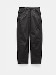 Hush Black 100% Cotton Barrel Leg Pull On Cotton Trousers - Image 5 of 5