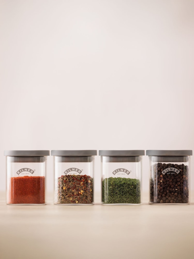 Kilner Clear Fresh Storage Spice Jar 160ml Set of 12 - Image 1 of 3