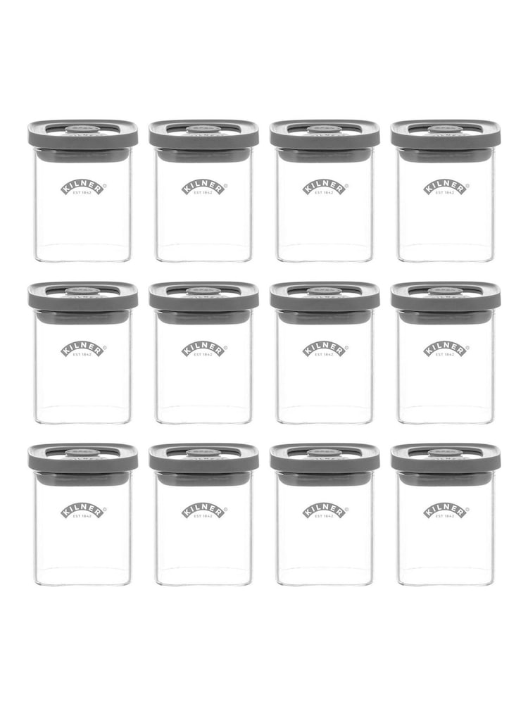 Kilner Clear Fresh Storage Spice Jar 160ml Set of 12 - Image 3 of 3