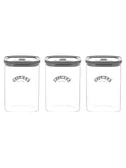 Kilner Clear Fresh Storage Jar 1l Set of 3 - Image 1 of 2
