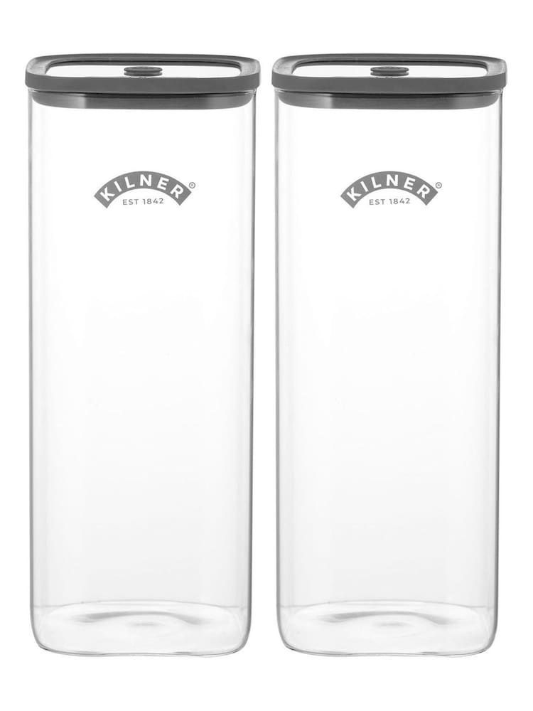 Kilner Clear Fresh Storage Jar 3.5l Set of 2 - Image 1 of 5