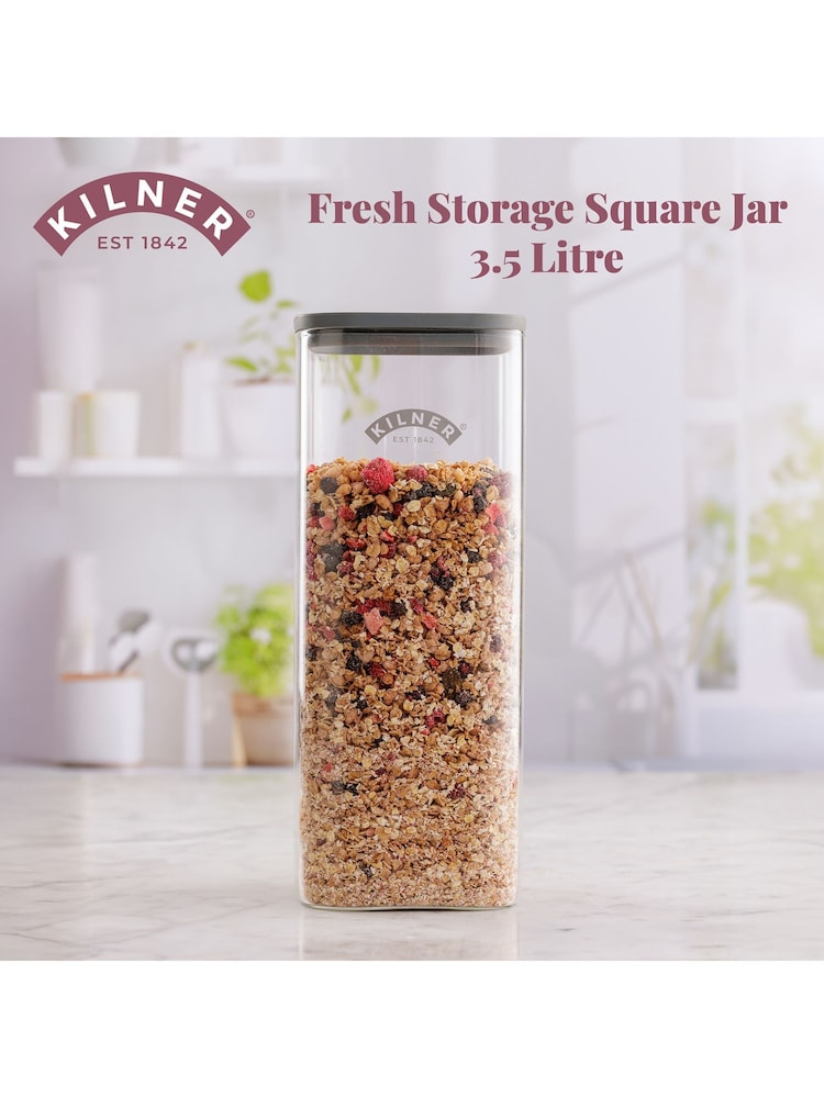Kilner Clear Fresh Storage Jar 3.5l Set of 2 - Image 2 of 5