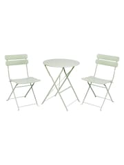 Premier Decorations Ltd Sage Green 2 Seater Metal Bistro Set - Image 1 of 3