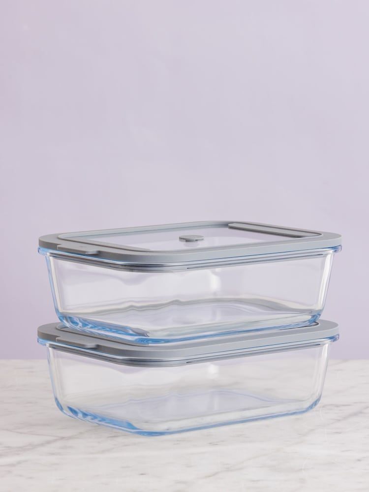 Kilner Set of 2 Clear Fresh Storage 1.5l - Image 1 of 8 Kilner Set of 2 Clear Fresh Storage 1.5l - Image 1 of 8