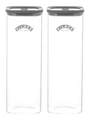 Kilner Clear Fresh Storage Jar 2l Set of 2 - Image 1 of 5