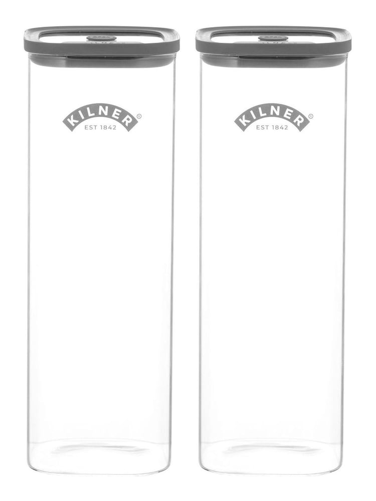 Kilner Clear Fresh Storage Jar 2l Set of 2 - Image 1 of 5