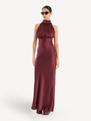Rotate Red Sleeveless Silk Dress - Image 1 of 6