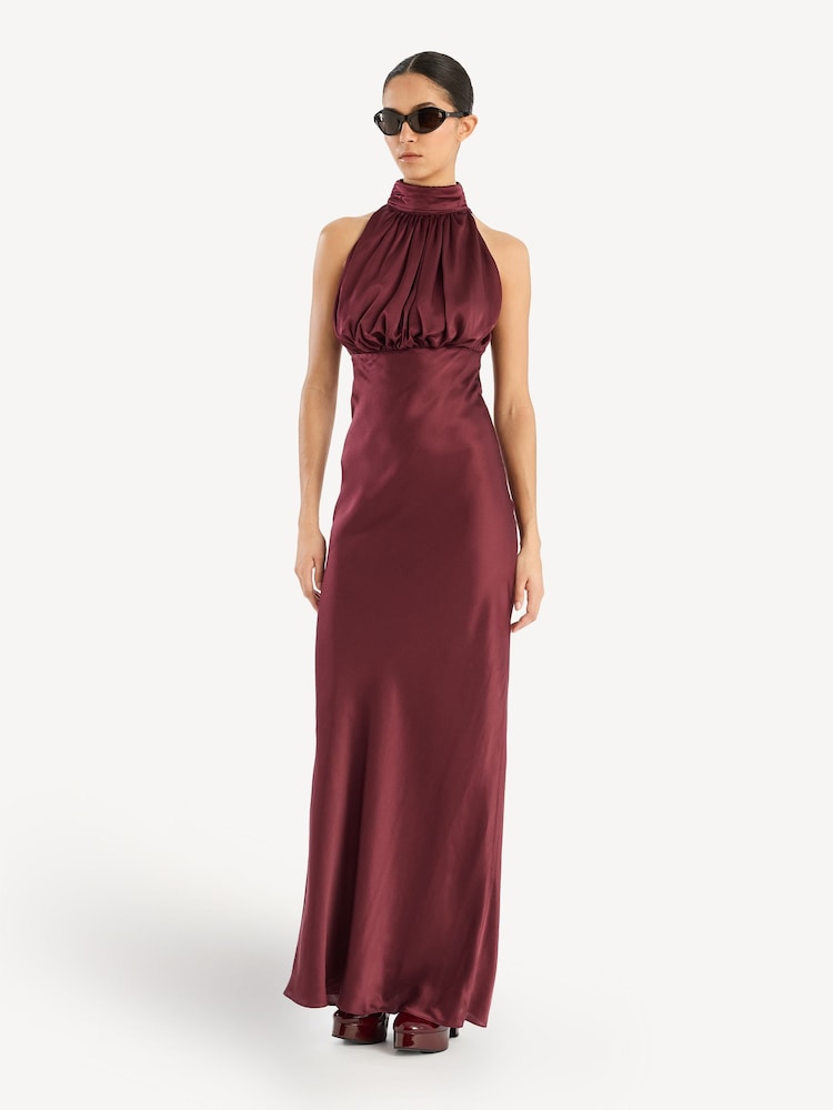 Rotate Red Sleeveless Silk Dress - Image 1 of 6
