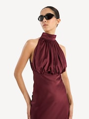 Rotate Red Sleeveless Silk Dress - Image 3 of 6