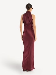 Rotate Red Sleeveless Silk Dress - Image 4 of 6