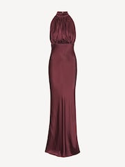 Rotate Red Sleeveless Silk Dress - Image 5 of 6