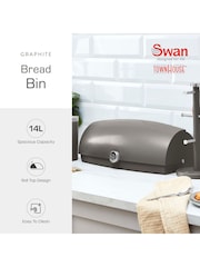 Swan Set of 3 Graphite Townhouse Bread Bin - Image 2 of 9