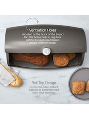 Swan Set of 3 Graphite Townhouse Bread Bin - Image 4 of 9