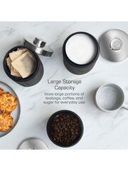 Swan Set of 3 Black Townhouse Canisters - Image 3 of 9