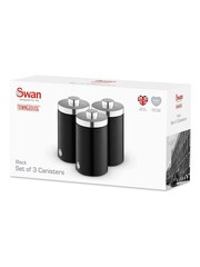 Swan Set of 3 Black Townhouse Canisters - Image 8 of 9