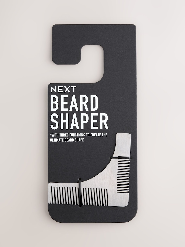 Black 3-in-1 Stainless Steel Beard Shaper Tool - Image 1 of 3 Black 3-in-1 Stainless Steel Beard Shaper Tool - Image 1 of 3
