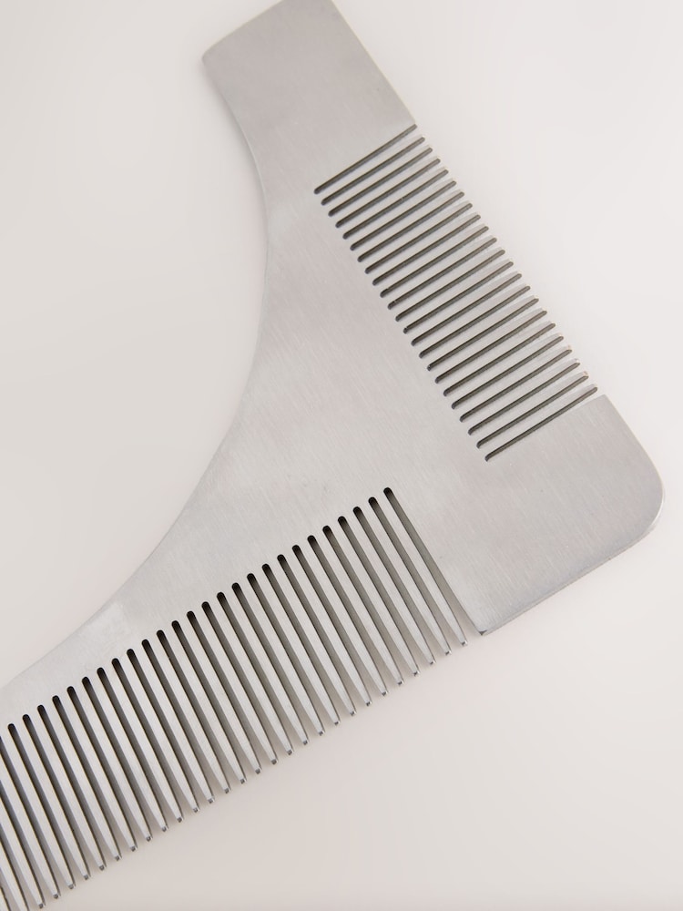 Black 3-in-1 Stainless Steel Beard Shaper Tool - Image 2 of 3 Black 3-in-1 Stainless Steel Beard Shaper Tool - Image 2 of 3
