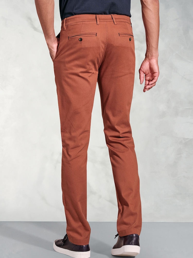 Brook Taverner Red Textured Stretch Trousers - Image 2 of 2