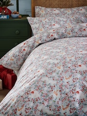Cath Kidston Blue Christmas Polar Ditsy Duvet Cover and Pillowcase Set - Image 1 of 5