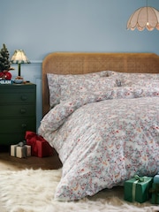 Cath Kidston Blue Christmas Polar Ditsy Duvet Cover and Pillowcase Set - Image 2 of 5