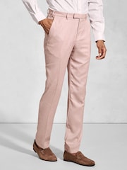 Brook Taverner Pink Textured Occasion Suit Trousers - Image 1 of 1