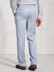 Brook Taverner Blue Textured Occasion Suit Trousers - Image 2 of 2