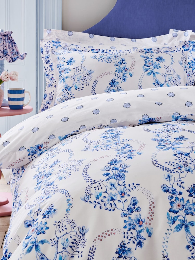 Cath Kidston Blue Road Floral 180 Thread Count Duvet Cover and Pillowcase Set - Image 2 of 10 Cath Kidston Blue Road Floral 180 Thread Count Duvet Cover and Pillowcase Set - Image 2 of 10