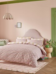 Cath Kidston Pink Tiny Town 180 Thread Count Duvet Cover and Pillowcase Set - Image 1 of 6