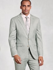 Brook Taverner Green Textured Occasion Suit Jacket - Image 2 of 6