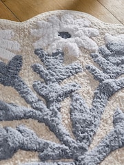 Blue Floral Bath Mat - Image 2 of 3